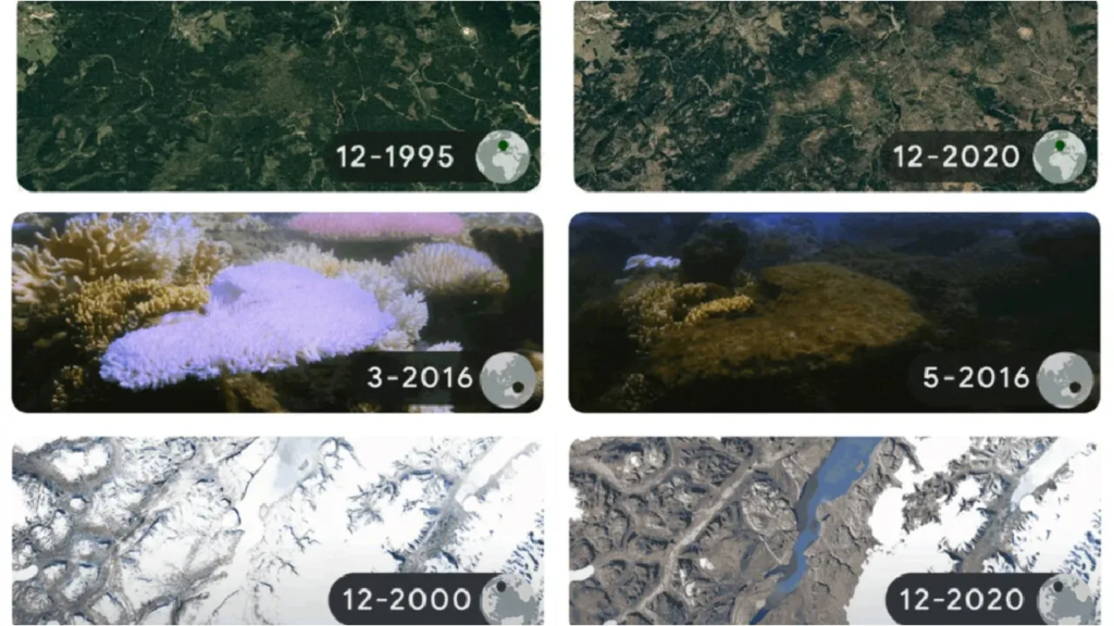 Google conmemora el Día de la Tierra con un Doodle que muestra el fuerte impacto del cambio climático