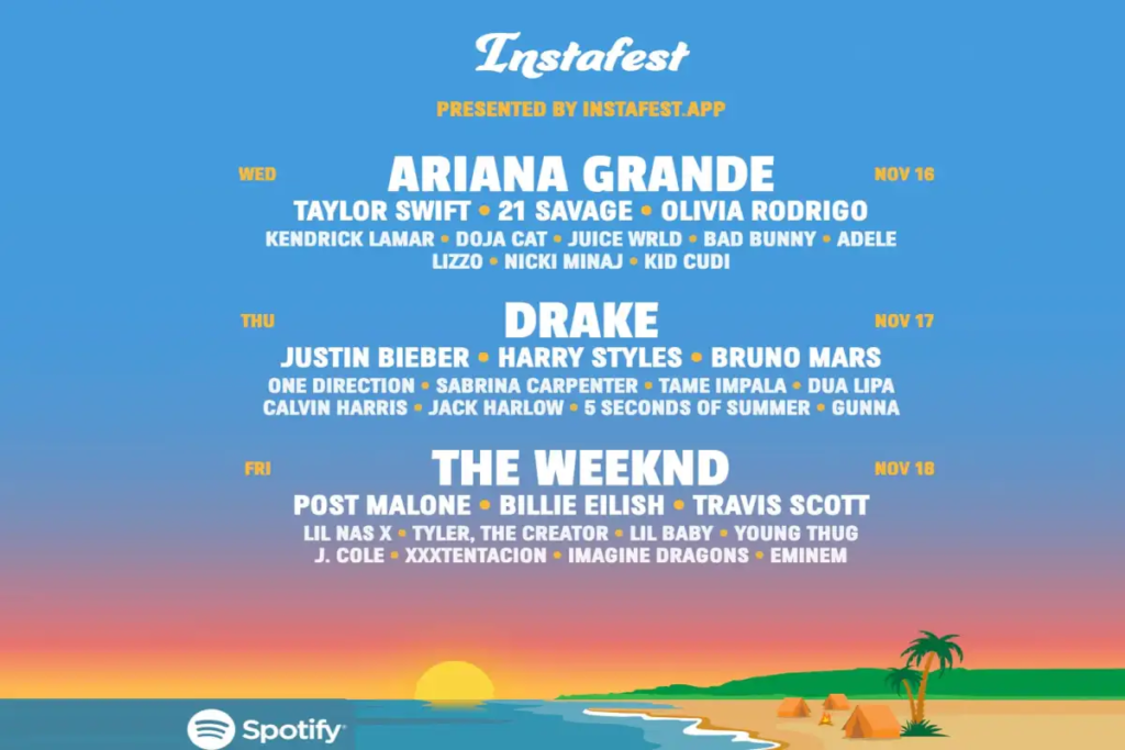 Instafest: qué es y cómo crear el cartel del festival de tus sueños con Spotify