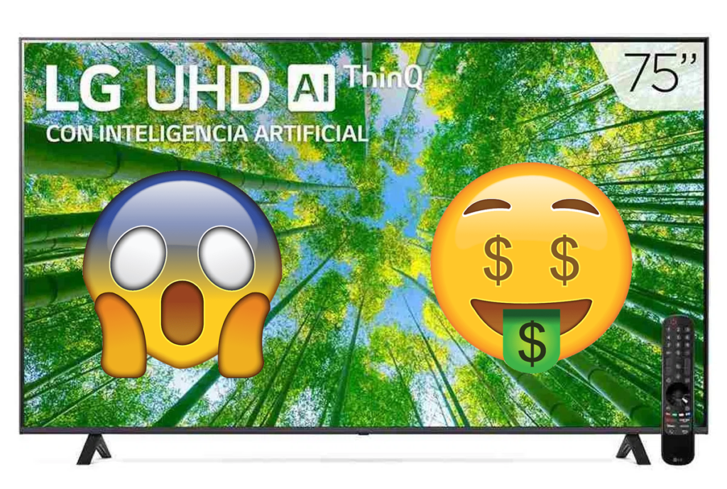 Smart TV 4K LG de 75 pulgadas con un descomunal descuento de 14,000 pesos y hasta 15 MSI