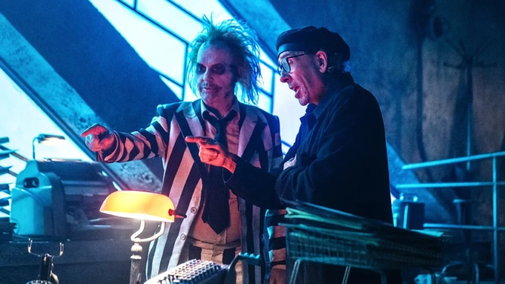 Tim Burton y reparto de la película Beetlejuice Beetlejuice vienen a México
